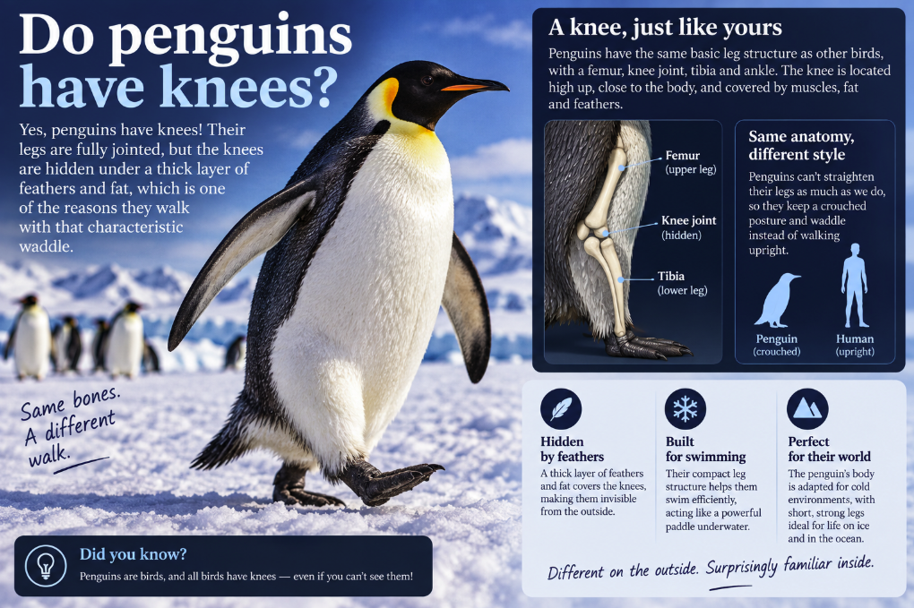 Do Penguins Have Knees? The Hidden Anatomy Behind Their Waddle