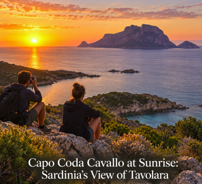 Capo Coda Cavallo at Sunrise: Sardinia’s View of Tavolara